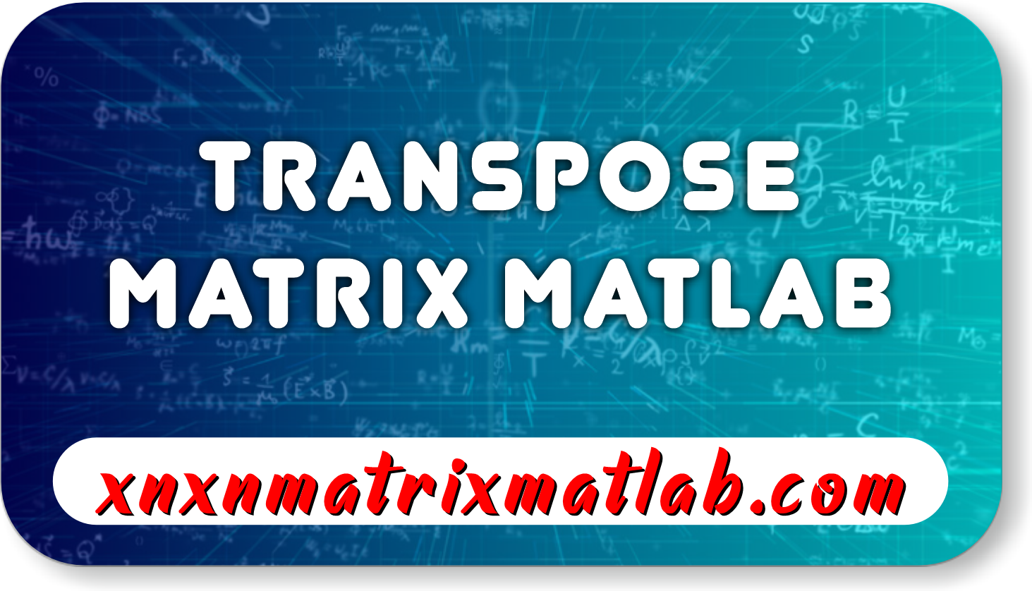 Transpose matrix matlab
